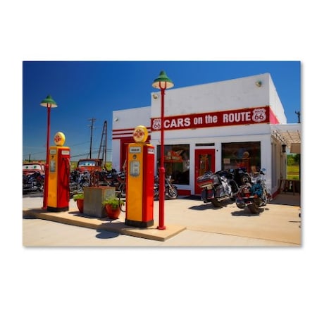 Mike Jones Photo 'Rt 66 Kansas Kanotex' Canvas Art,22x32